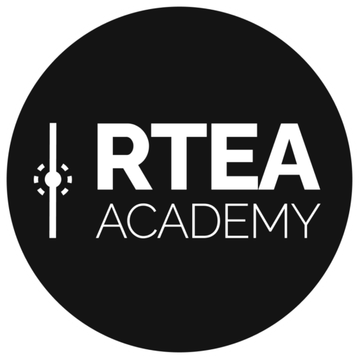 RTEA Academy Logo Vertical Negativo Circular